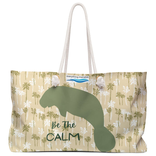 Be The Calm Manatee Weekender Bag – Stylish Travel Tote for Beach Lovers