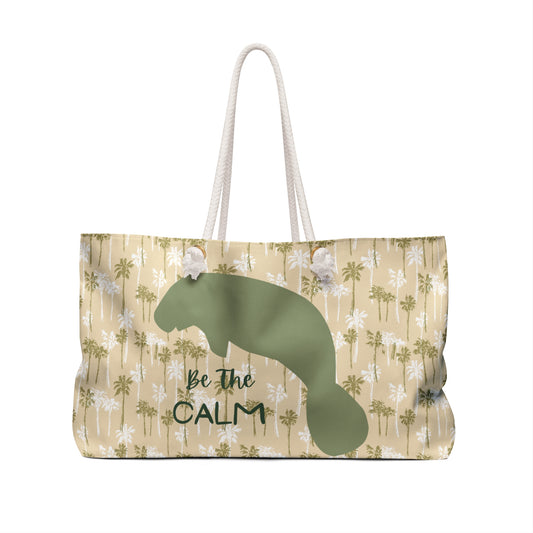 Be The Calm Manatee Weekender Bag – Stylish Travel Tote for Beach Lovers