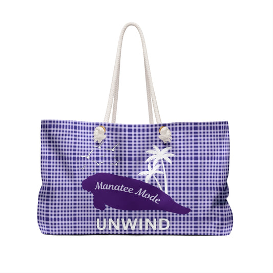 Unwind In Style Manatee Weekender Bag | Travel Tote For Essentials