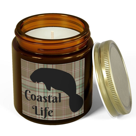 Coastal Life Manatee Scented Candles - Coconut Apricot Wax 9oz