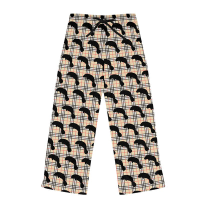 Sophisticated Plaid Manatee Pajama Pants |  Womens