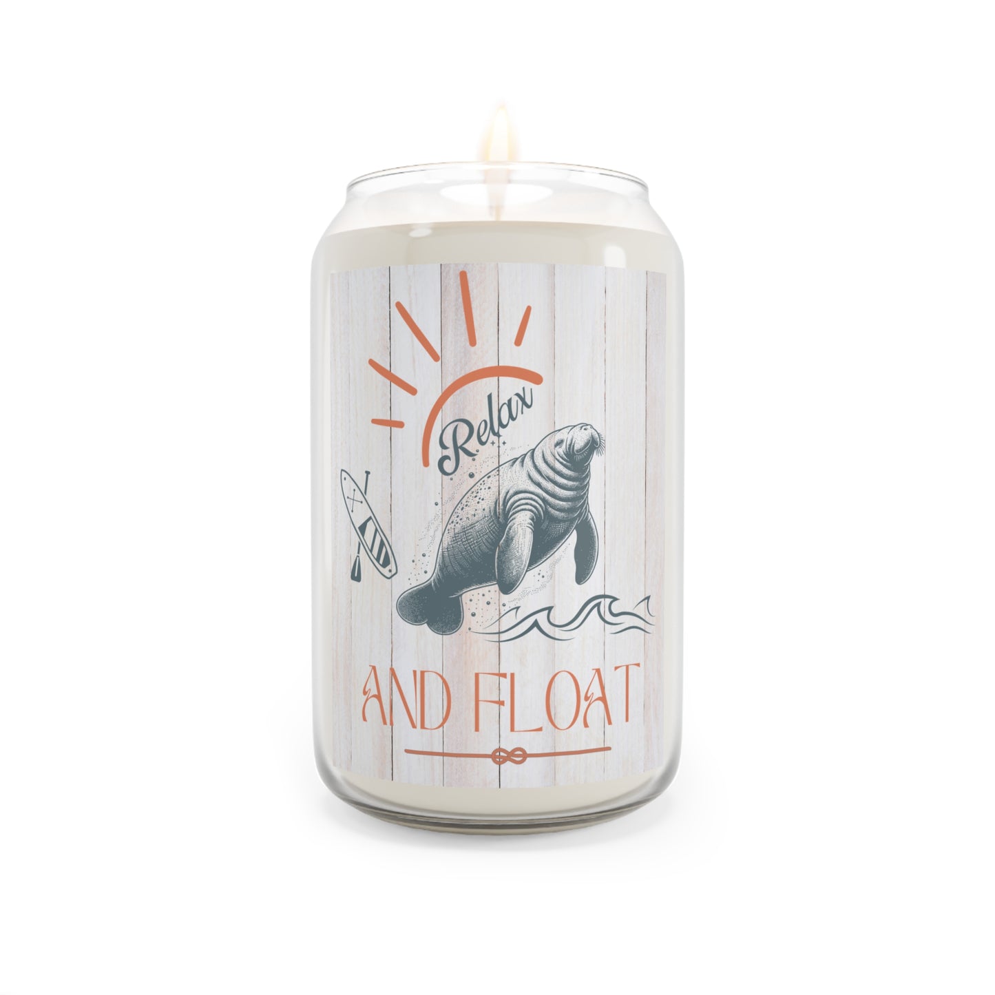 Relax and Float Manatee Scented Candle - 13.75oz, Perfect for Home Decor and Self-Care