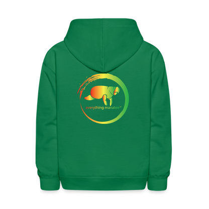 Manatee Wave Green Premium Hoodie | Youth - kelly green