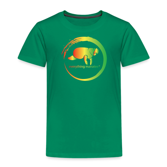 Manatee Wave Green Premium T-Shirt | Toddler - kelly green