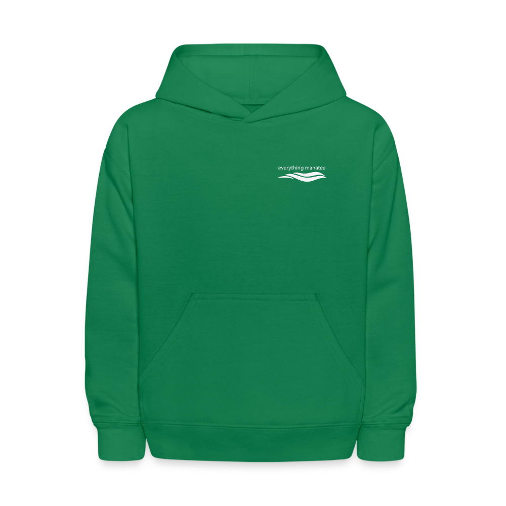 Manatee Wave Green Premium Hoodie | Youth - kelly green