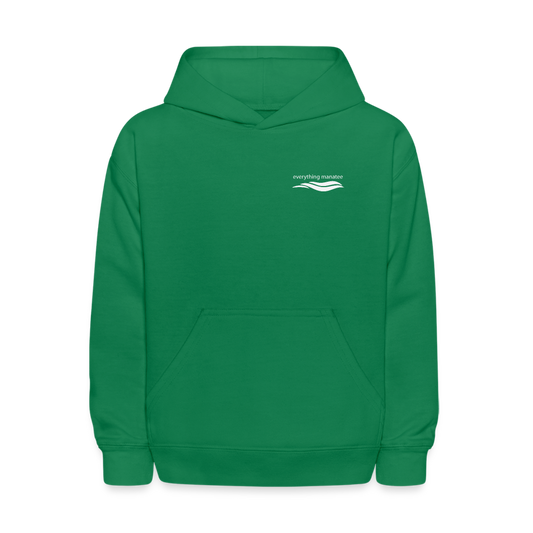 Manatee Wave Green Premium Hoodie | Youth - kelly green