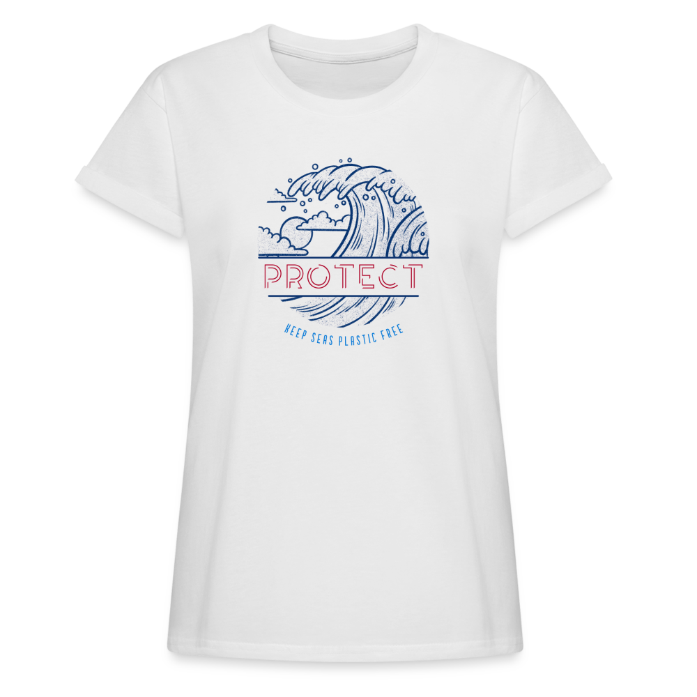 Keep Seas Plastic Free Relaxed Fit T-Shirt | Womens - white