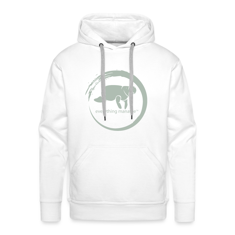 Sage Manatee Wave Premium Hoodie | Mens - white