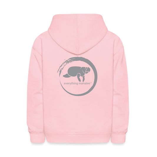 Manatee Wave Pink Premium Hoodie | Youth - pink