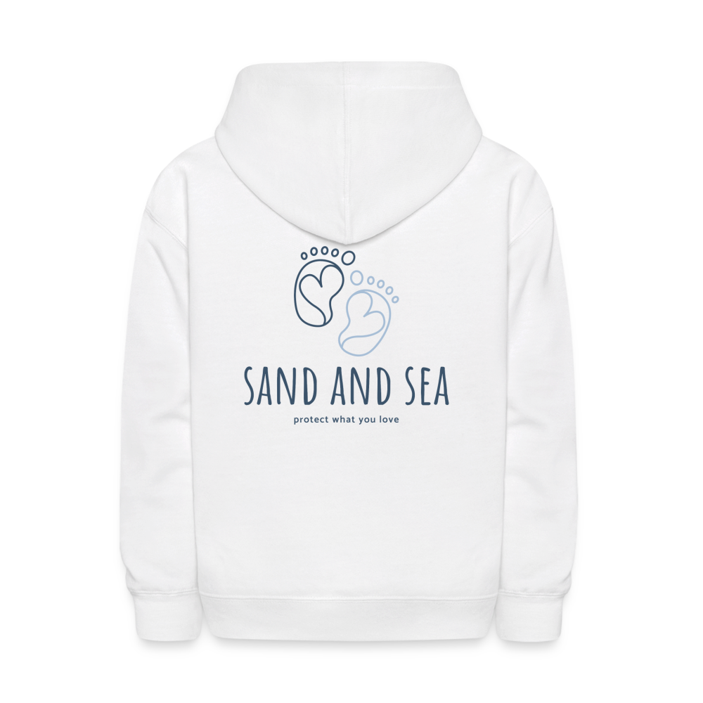 Sand and Sea Soft White Hoodie | Youth - white