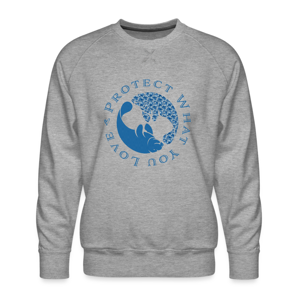 Twin Manatee Premium Sweatshirt | Mens - heather grey