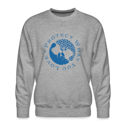 Twin Manatee Premium Sweatshirt | Mens - heather grey