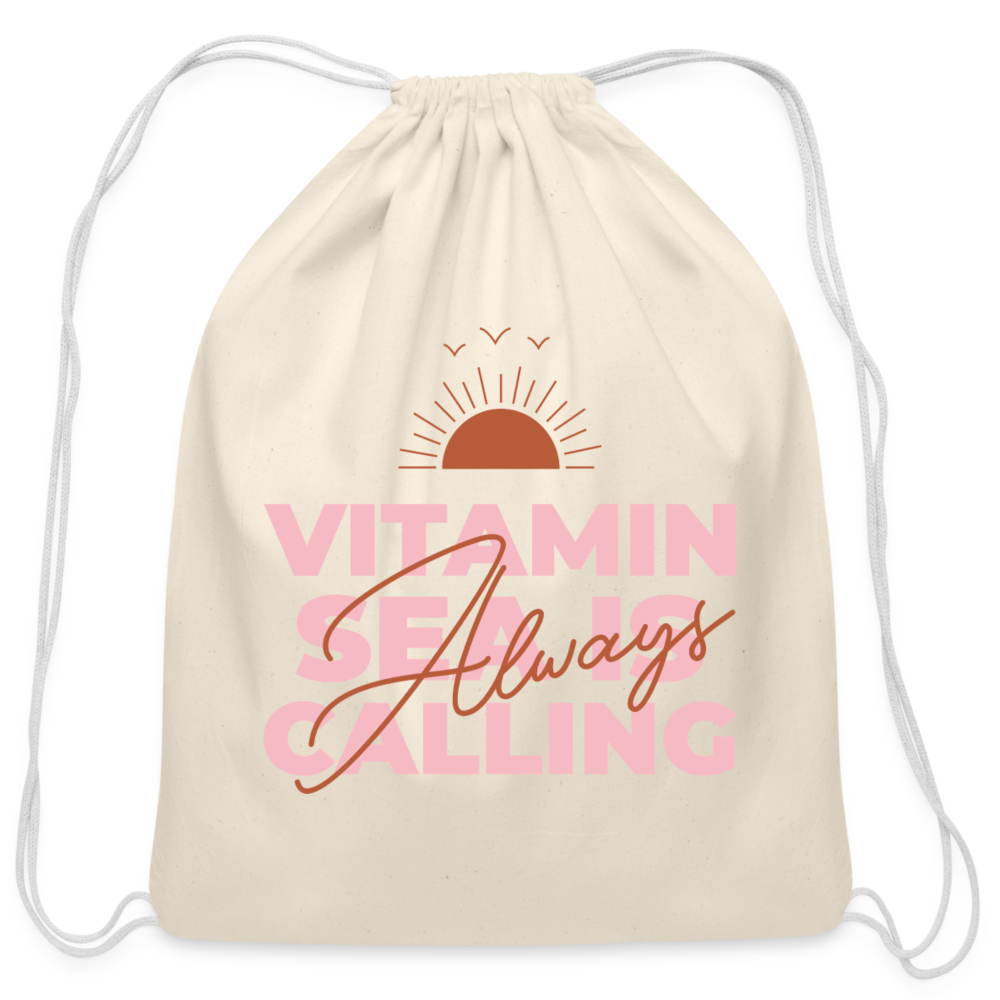 Vitamin Sea Cotton Drawstring Bag | Women - natural