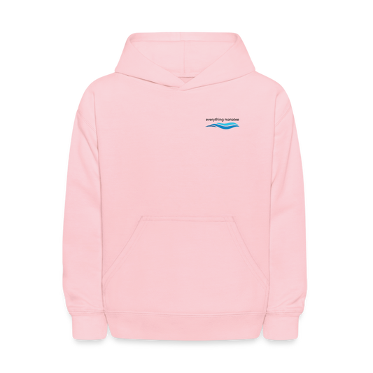 Manatee Wave Pink Premium Hoodie | Youth - pink