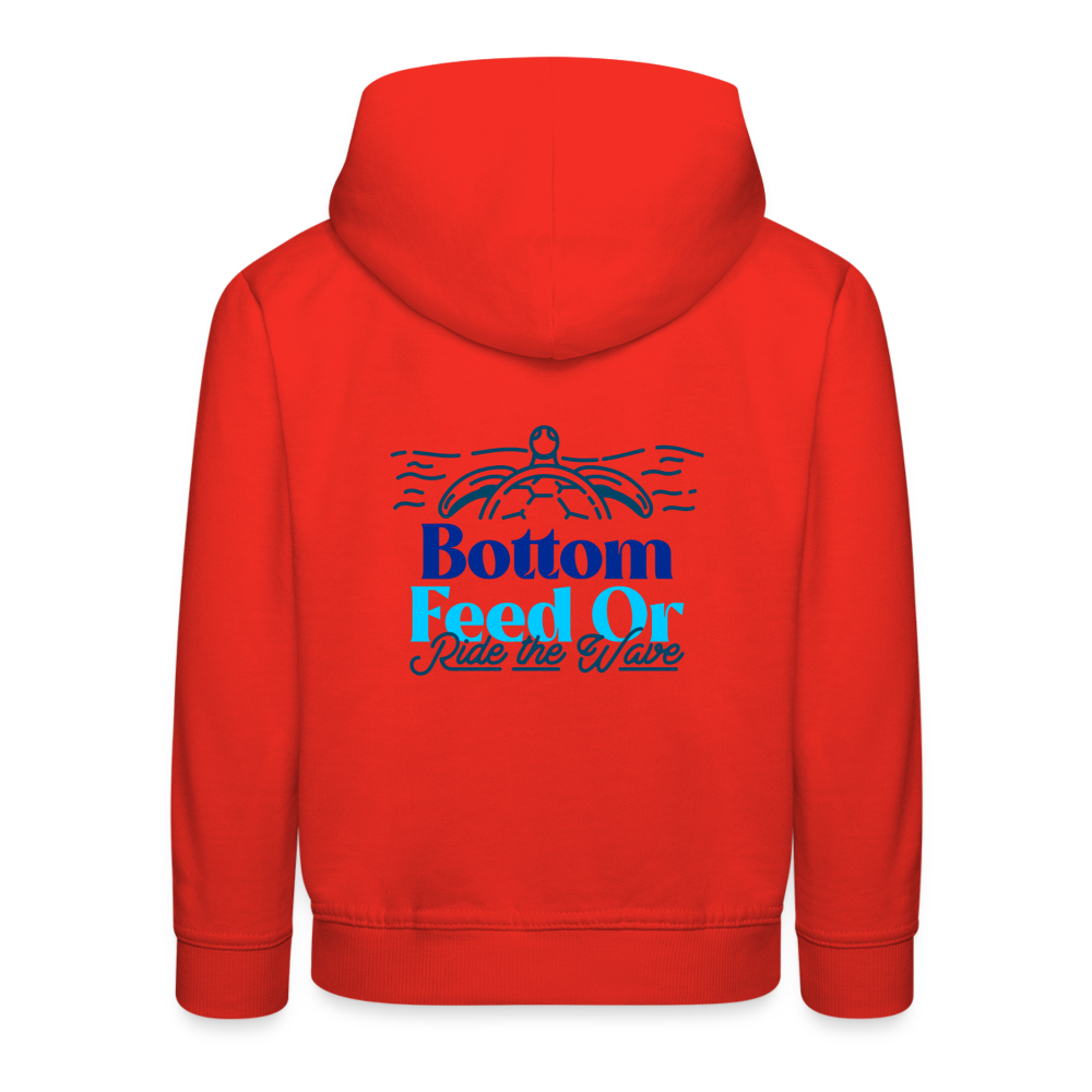 Sea Turtle Ride the Wave Premium Hoodie | Youth - red