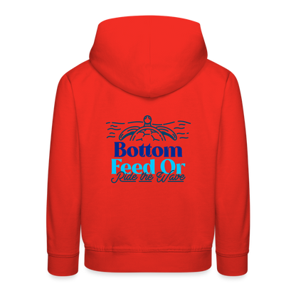 Sea Turtle Ride the Wave Premium Hoodie | Youth - red