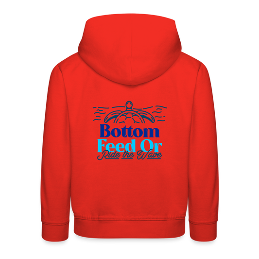 Sea Turtle Ride the Wave Premium Hoodie | Youth - red