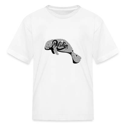 Aloha Manatee T-Shirt | Youth - white