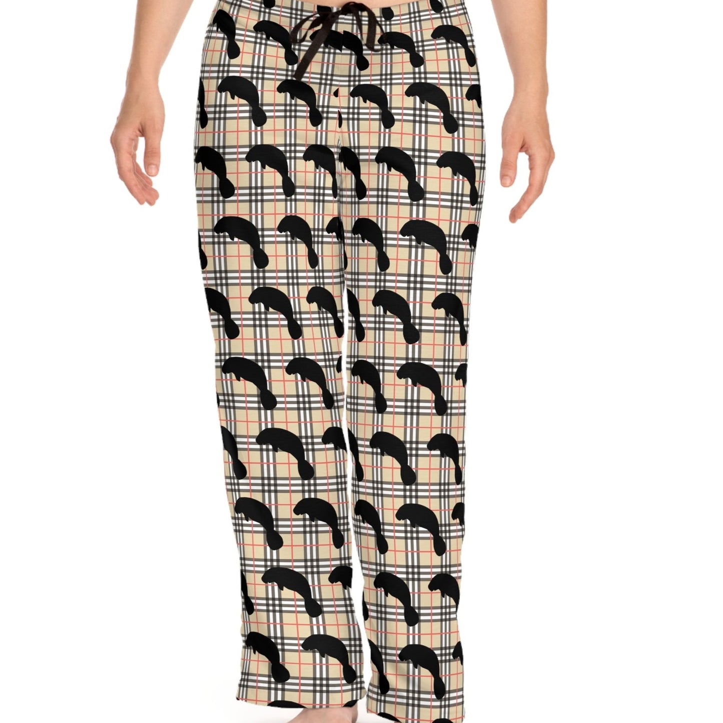 Sophisticated Plaid Manatee Pajama Pants |  Womens