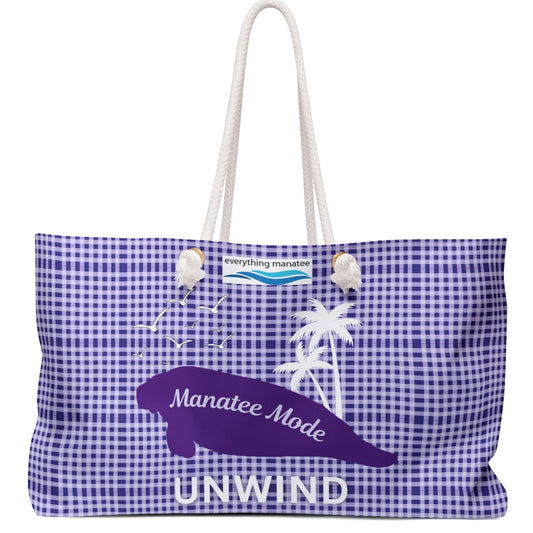 Unwind In Style Manatee Weekender Bag | Travel Tote For Essentials