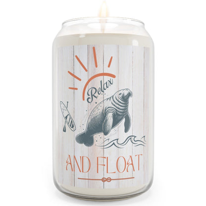 Relax and Float Manatee Scented Candle - 13.75oz, Perfect for Home Decor and Self-Care