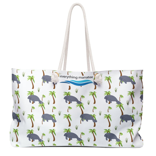 Relax & Unwind Manatee Weekender Bag - Fun Beach Tote for Travel & Adventures