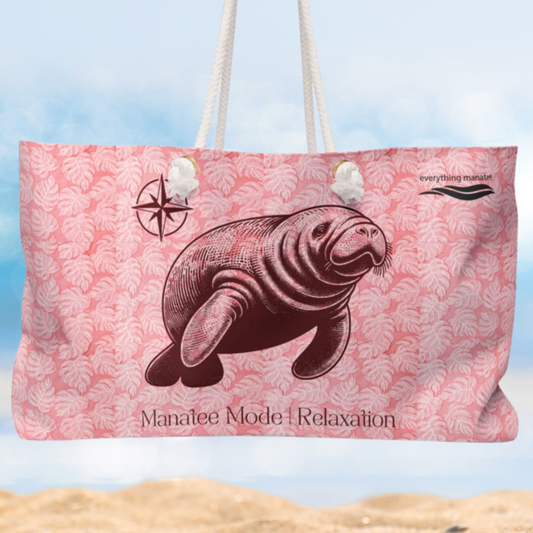 Manatee Mode Relaxation Weekender Bag - Perfect for Beach Days & Getaways