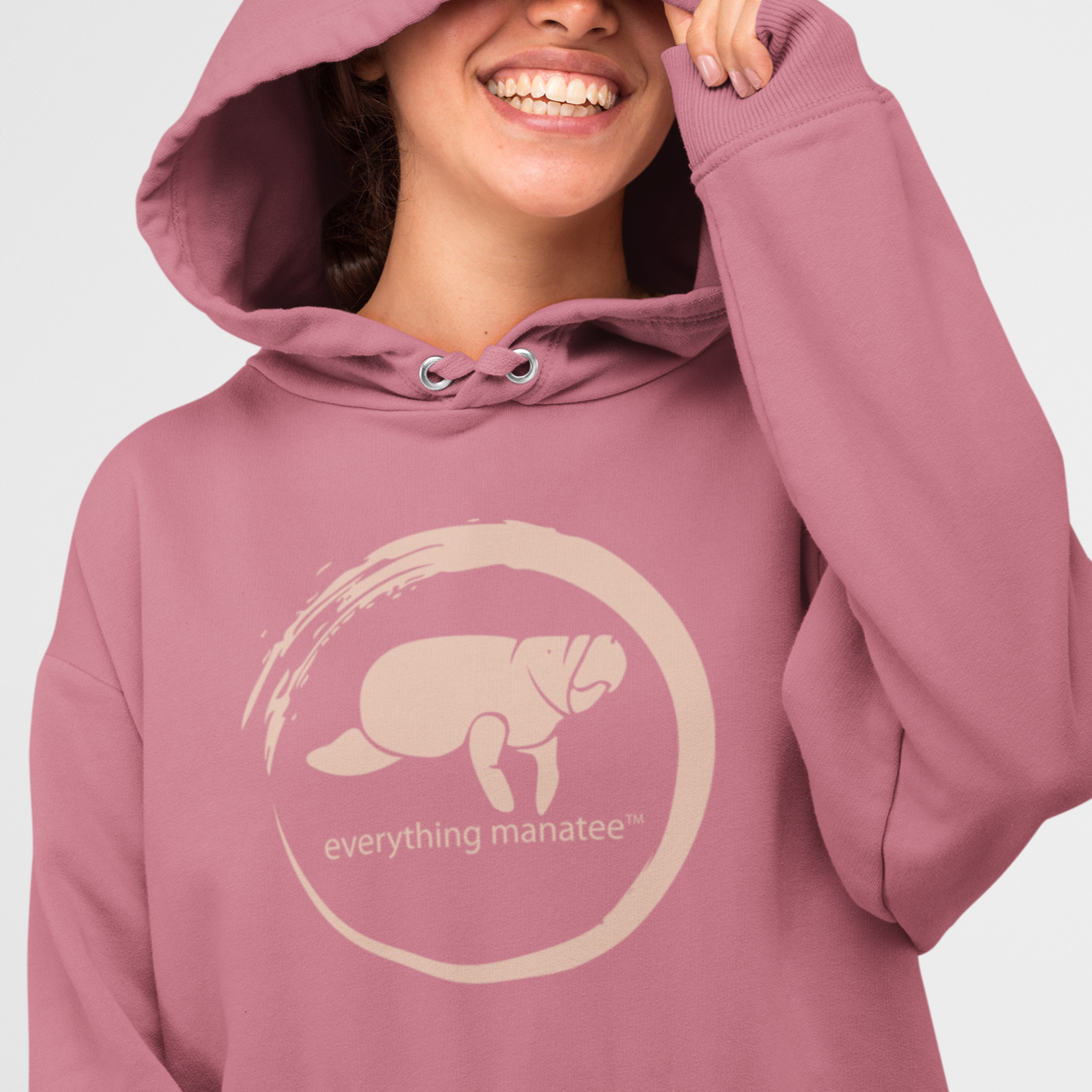 Peach Manatee Wave Premium Hoodie | Womens