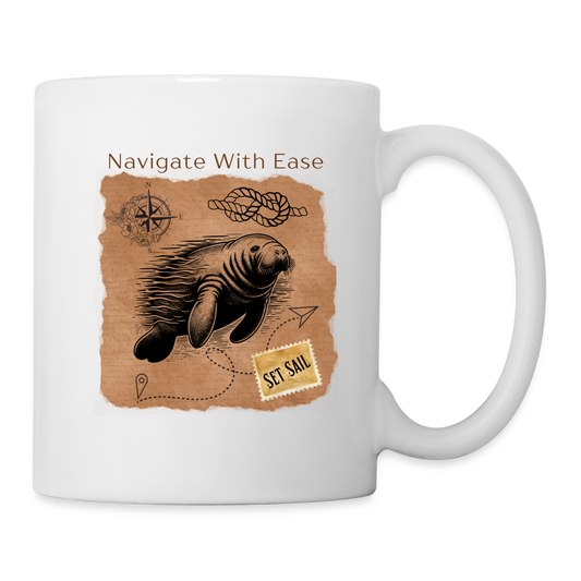Navigate With Ease Manatee Coffee Mug | Mugs - white