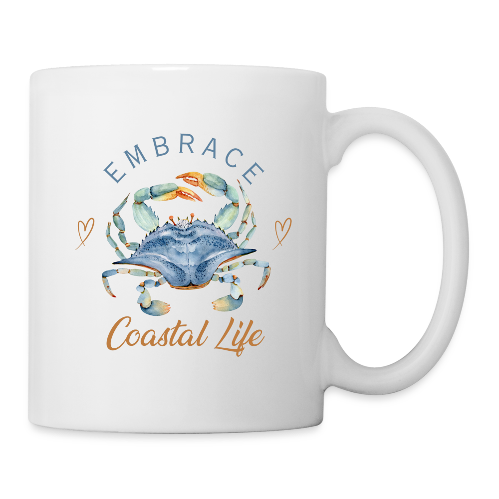 Coastal Life Crab Coffee Mug | Mugs - white