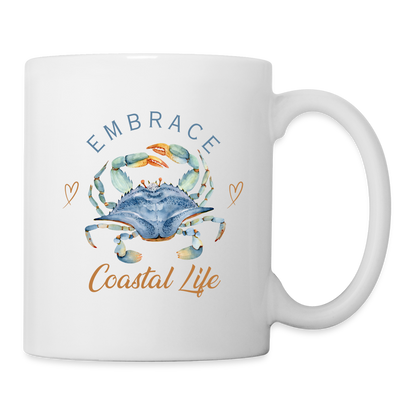 Coastal Life Crab Coffee Mug | Mugs - white