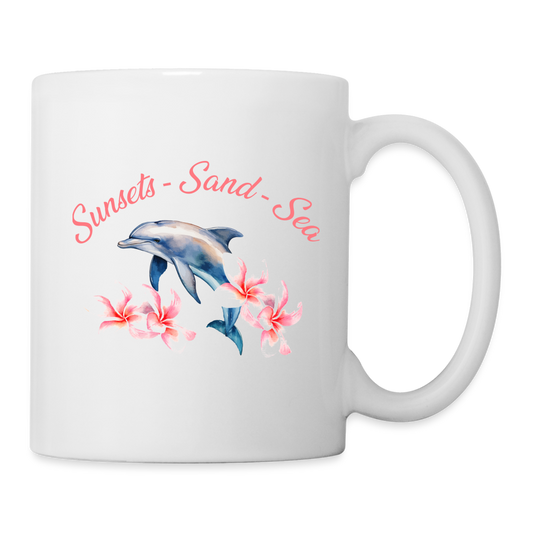 Sunsets Sand & Sea Dolphin Coffee Mug | Mugs - white