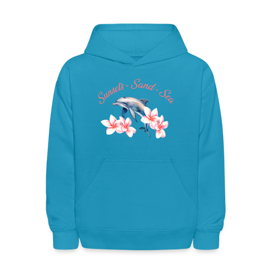 Sand & Sea Dolphin Hoodie | Youth - turquoise