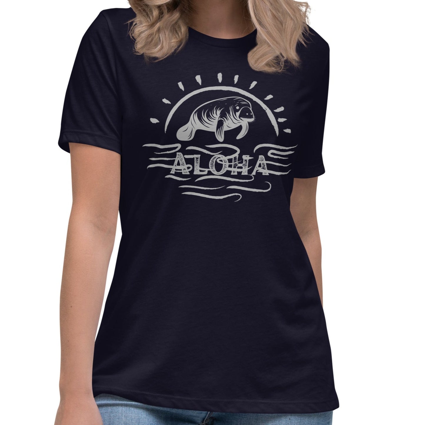 Aloha Manatee Relaxed T-Shirt | Womens