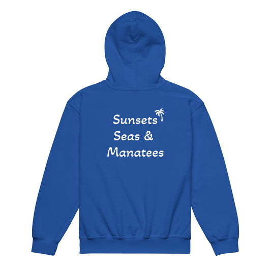 Sunsets Seas & Manatees Heavy Blend Hoodie | Youth