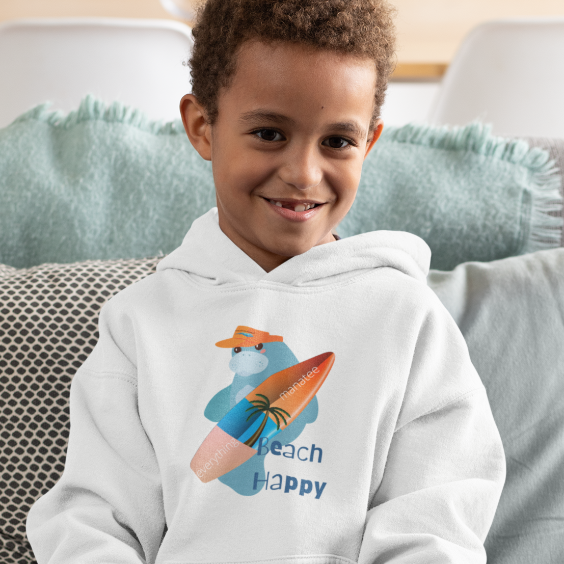 Beach shop happy hoodie